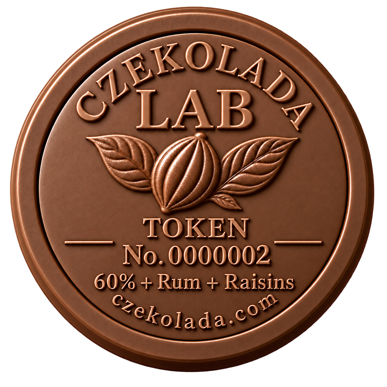Czekolada LAB Token No. 0000002 - 60% + Rum + Raisins